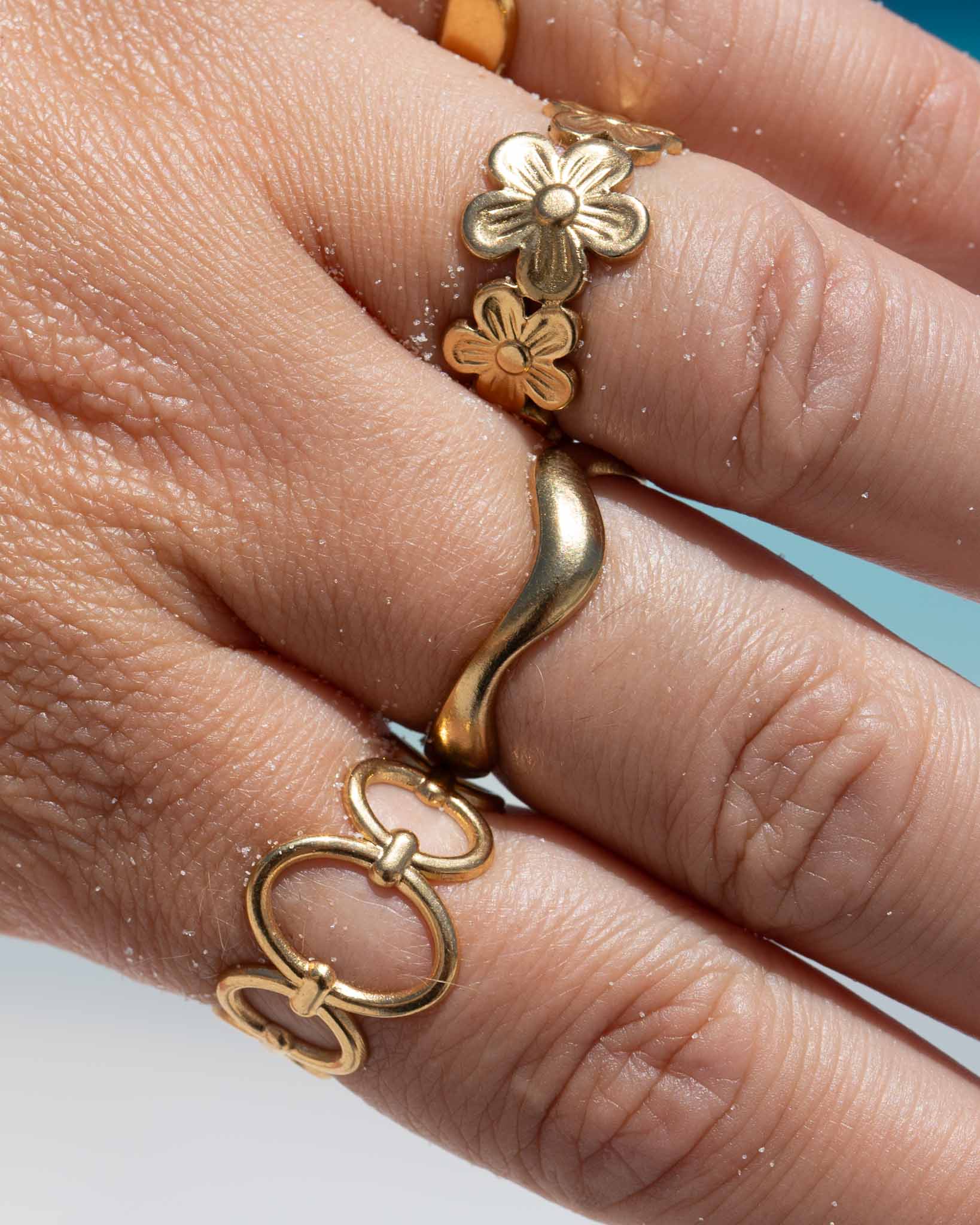 Ring met geschakelde ovalen - Afbeelding 2