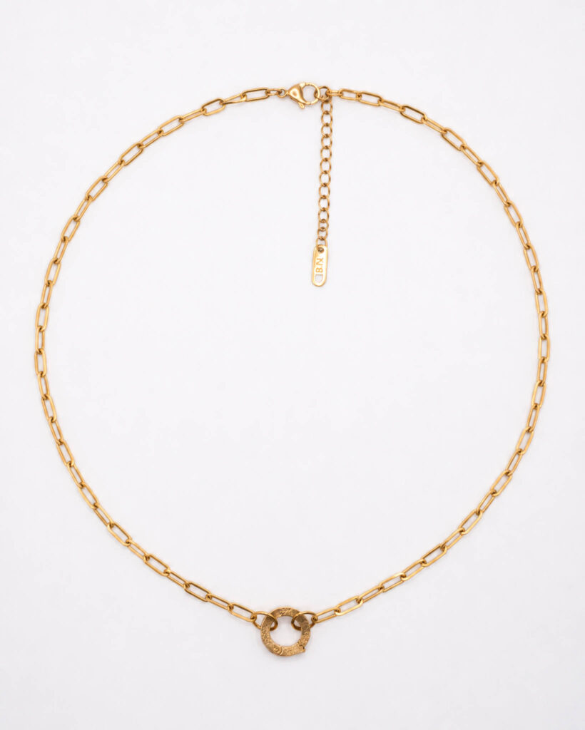 Schakelketting met klipbaar bedelsysteem